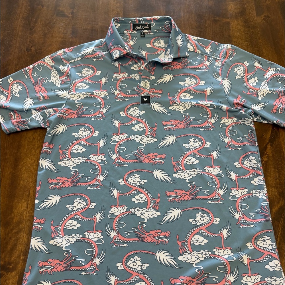 Men’s Bad Birdie Golf Polo Small Dragon/Japanese